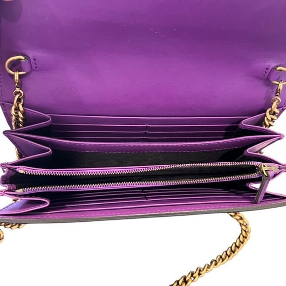 Gucci Purple Designer Crossbody with Gold Accent Tiger - Picture 7 of 9
